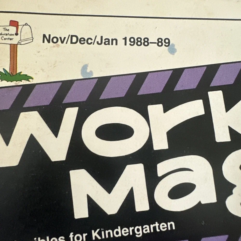 Vintage Worksheet Magazine Reproducible For Kindergarten Lot of 3 1988, 1991, 92